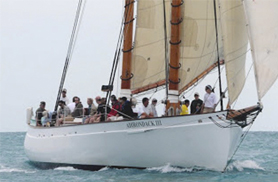 Schooner Adirondack III sailing for a Day Sail Boston Harbor